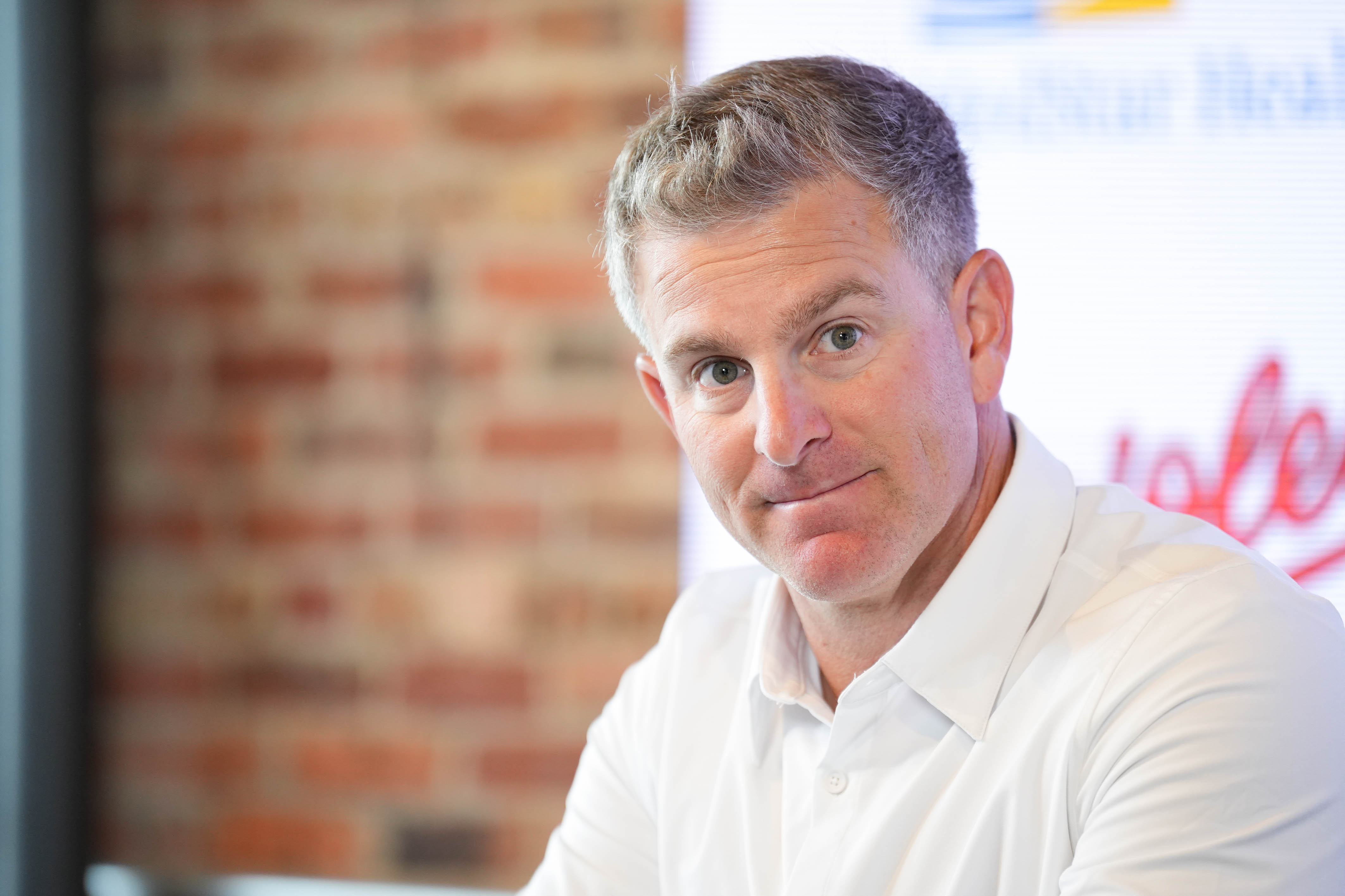 Orioles interim manager Tony Mansolino takes questions from reporters Monday.