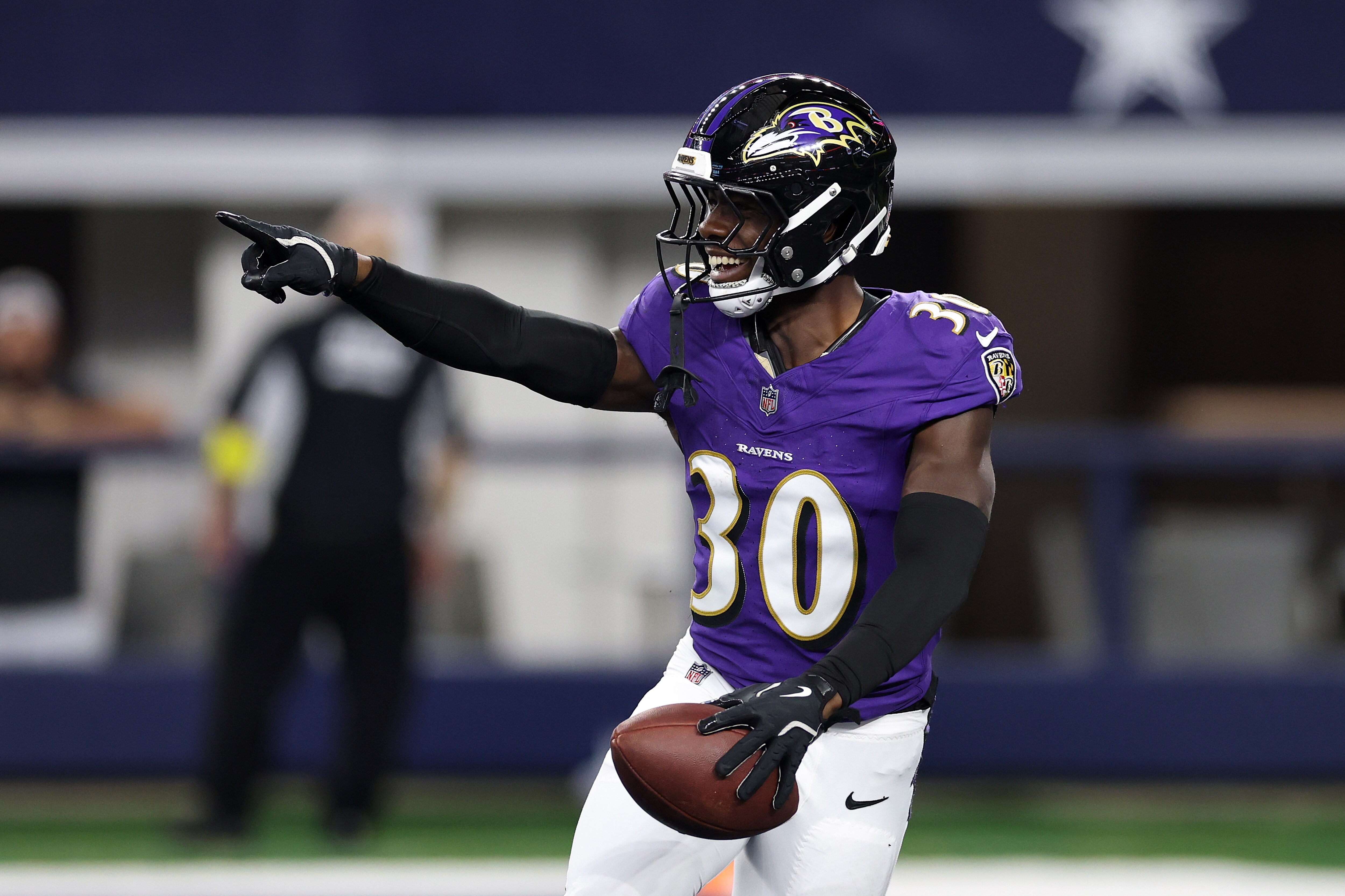 Reuben Lowery, who has been a standout in training camp, made an interception Saturday night against the Cowboys.