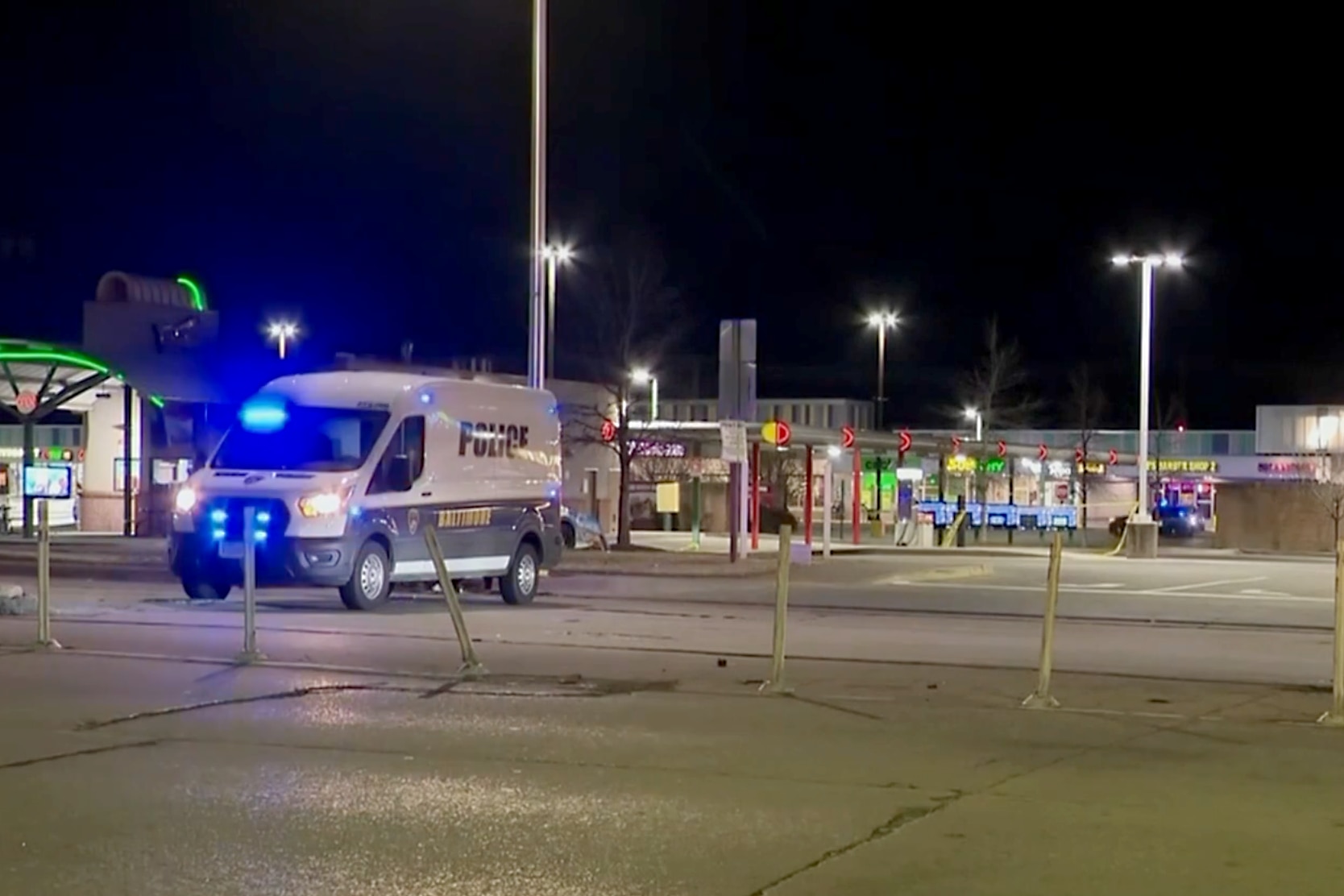 Baltimore Police are investigating a triple shooting in a Southwest Baltimore shopping plaza that left one man dead Thursday.