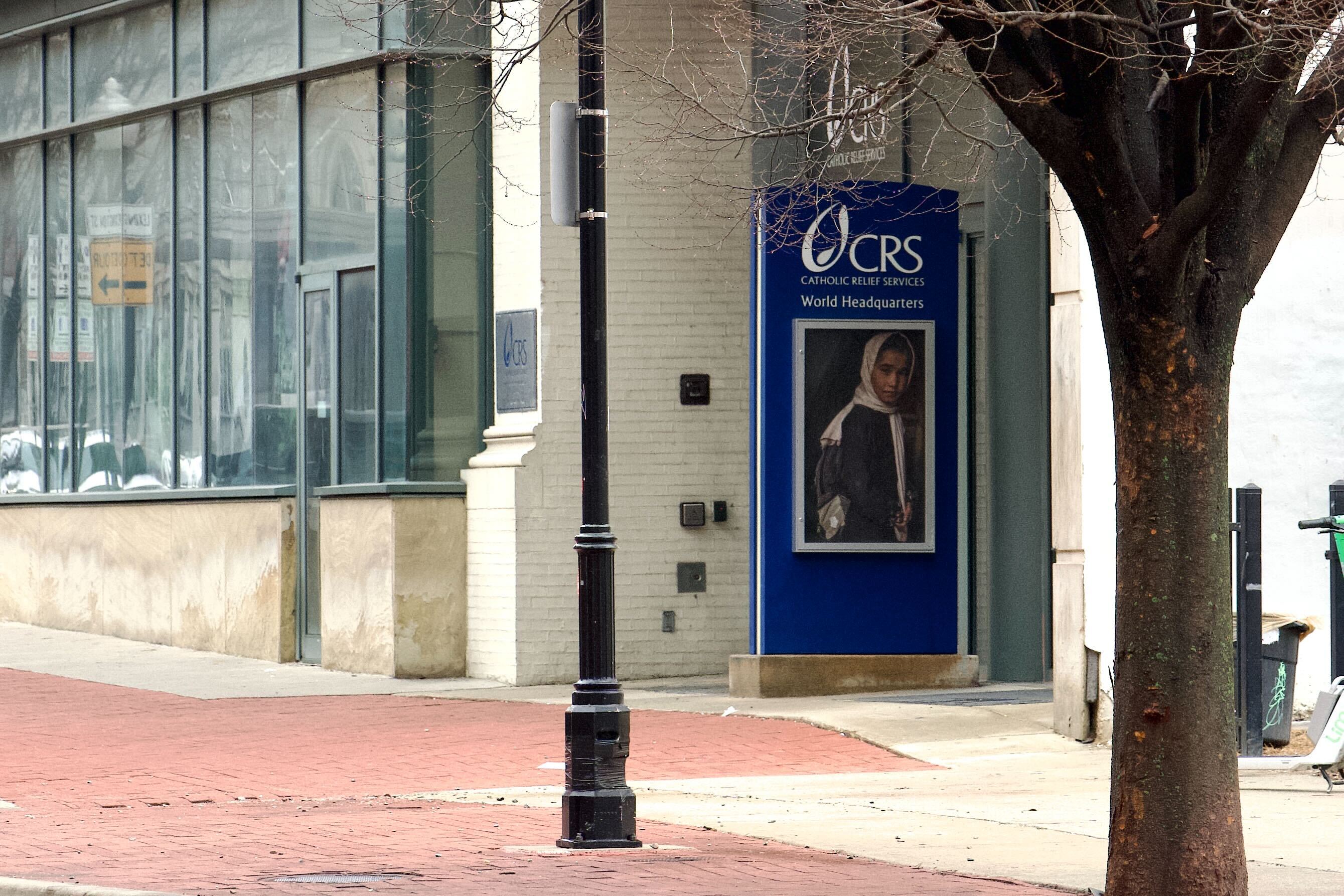 The Catholic Relief Services headquarters in Baltimore on Thursday, February 6, 2025.