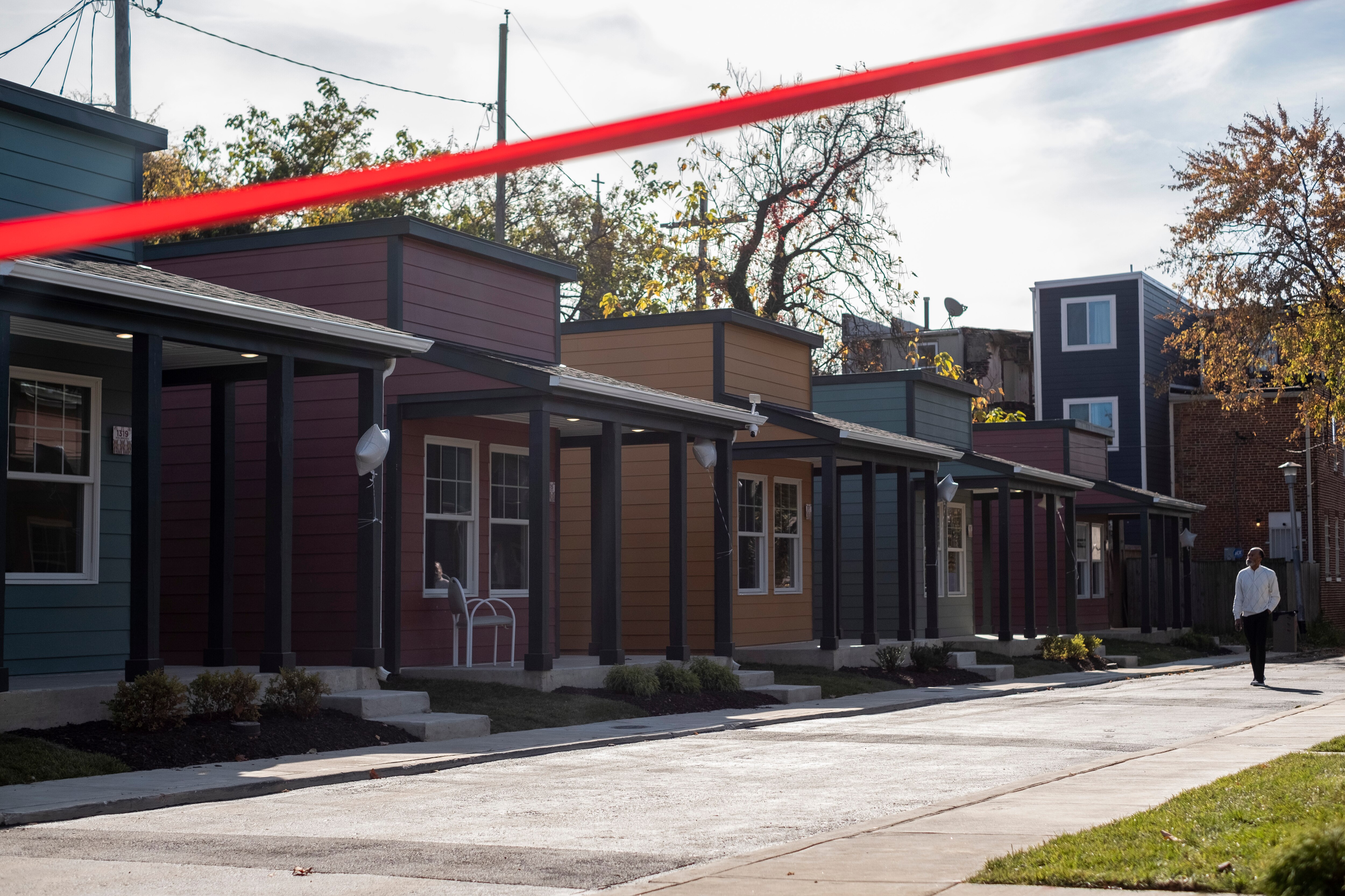 11/4/2024, Baltimore, Maryland 

The Hope Village community before the ribbon cutting ceremony in East Baltimore, Md. on Nov. 4, 2024.  

Photograph by Gabriella Demczuk
