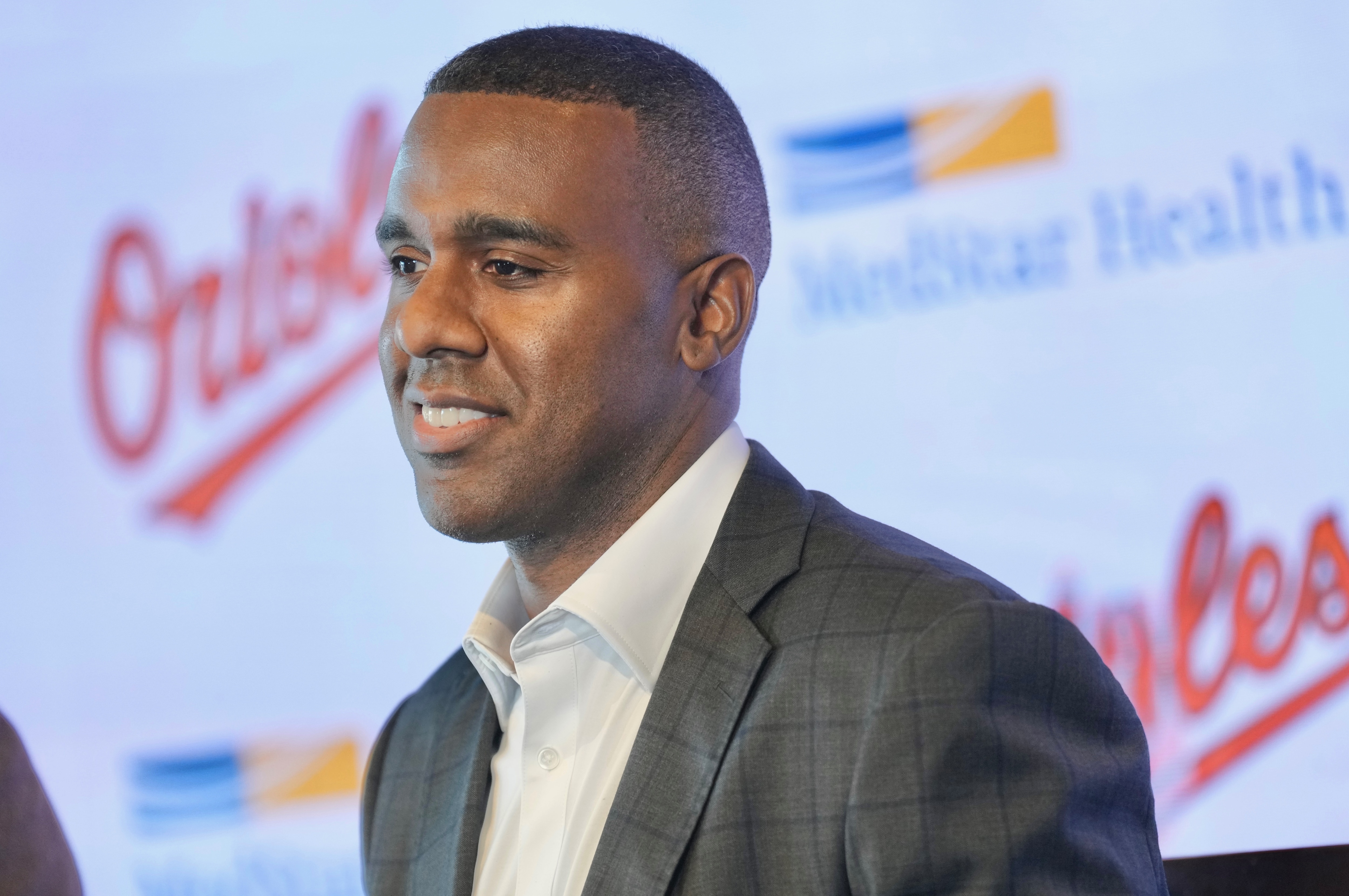 October 27, 2026 - Jared Banner, 41, was named as the new general manager of the Baltimore Orioles during a press conference with Mike Elias, president of baseball operations in Baltimore, Md. Monday, October 27, 2025.