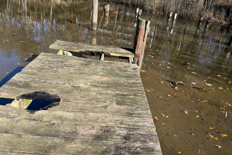 Hawkins Cove off Spa Creek is much muddier than in prior years when it was a popular recreational water locale.