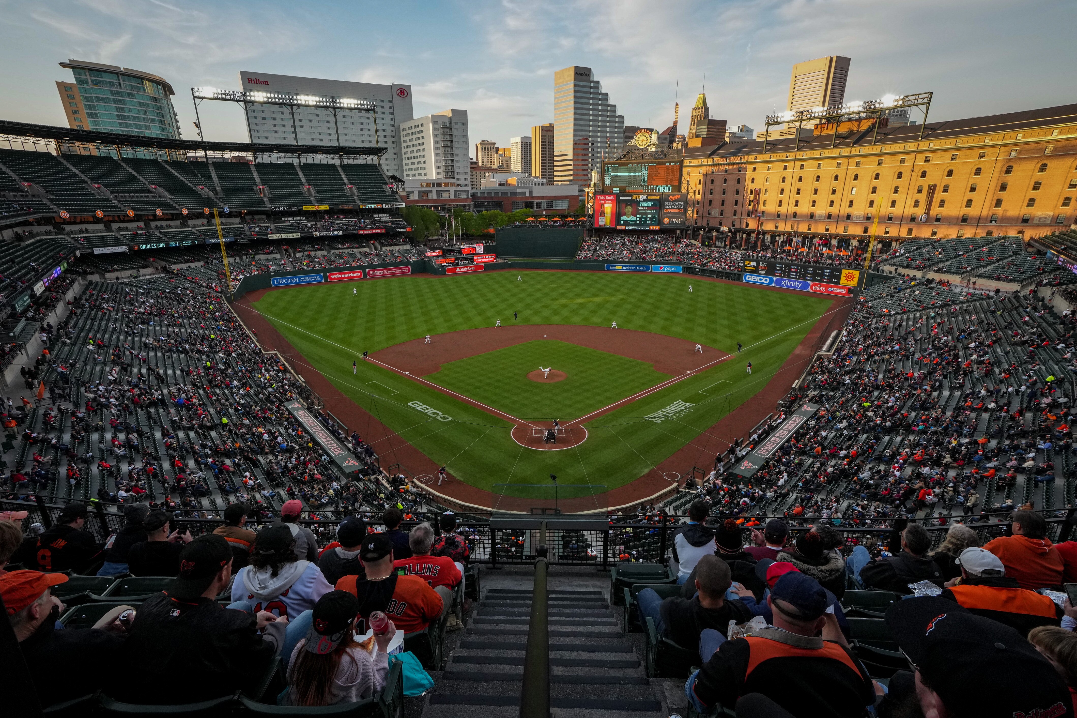 A view from the upper deck of Camden Yards. With their new lease, the Orioles will have cash to spend on their park.