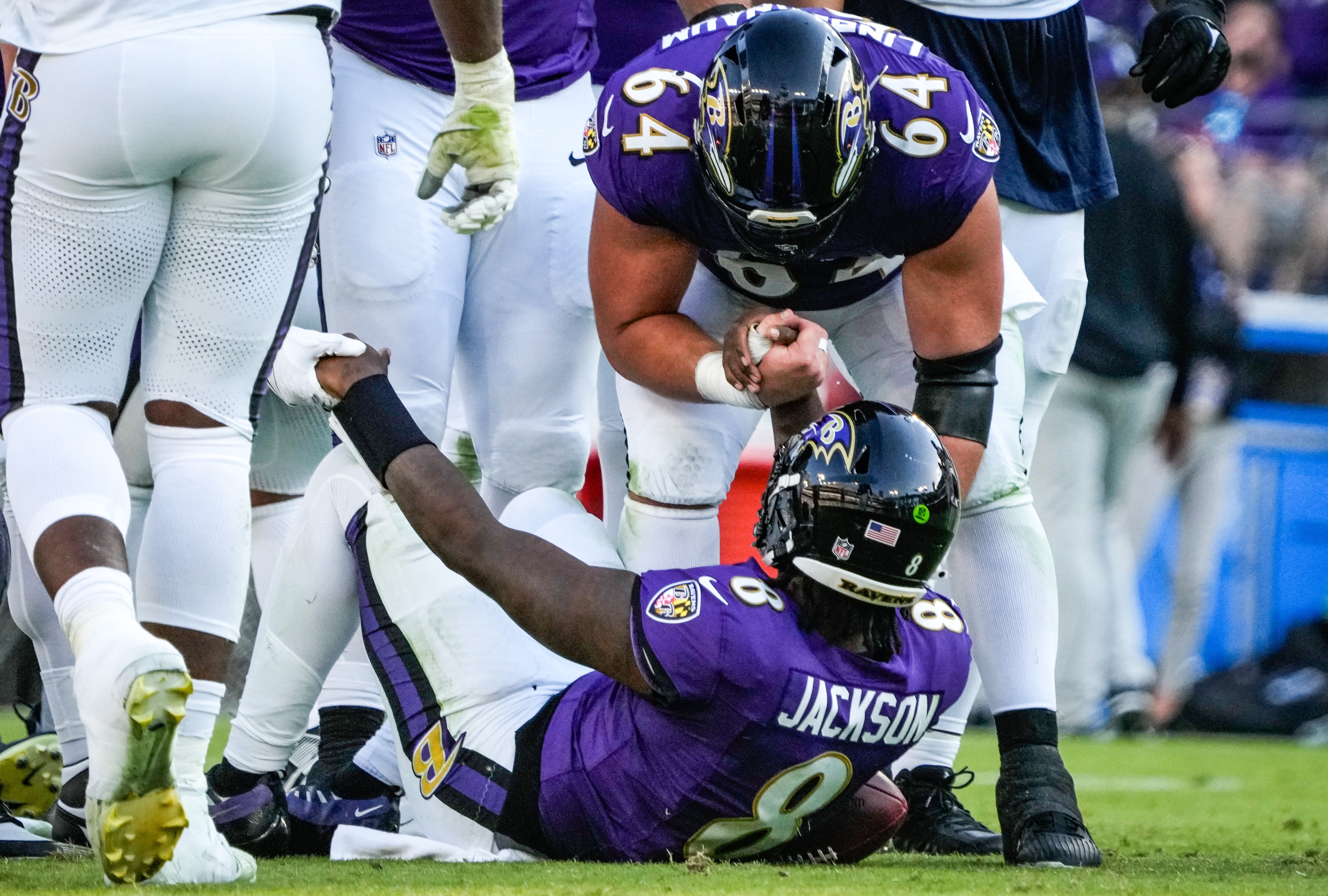 Lamar Jackson says the rug he received from a fan at Sunday's game has a special place in his home.
