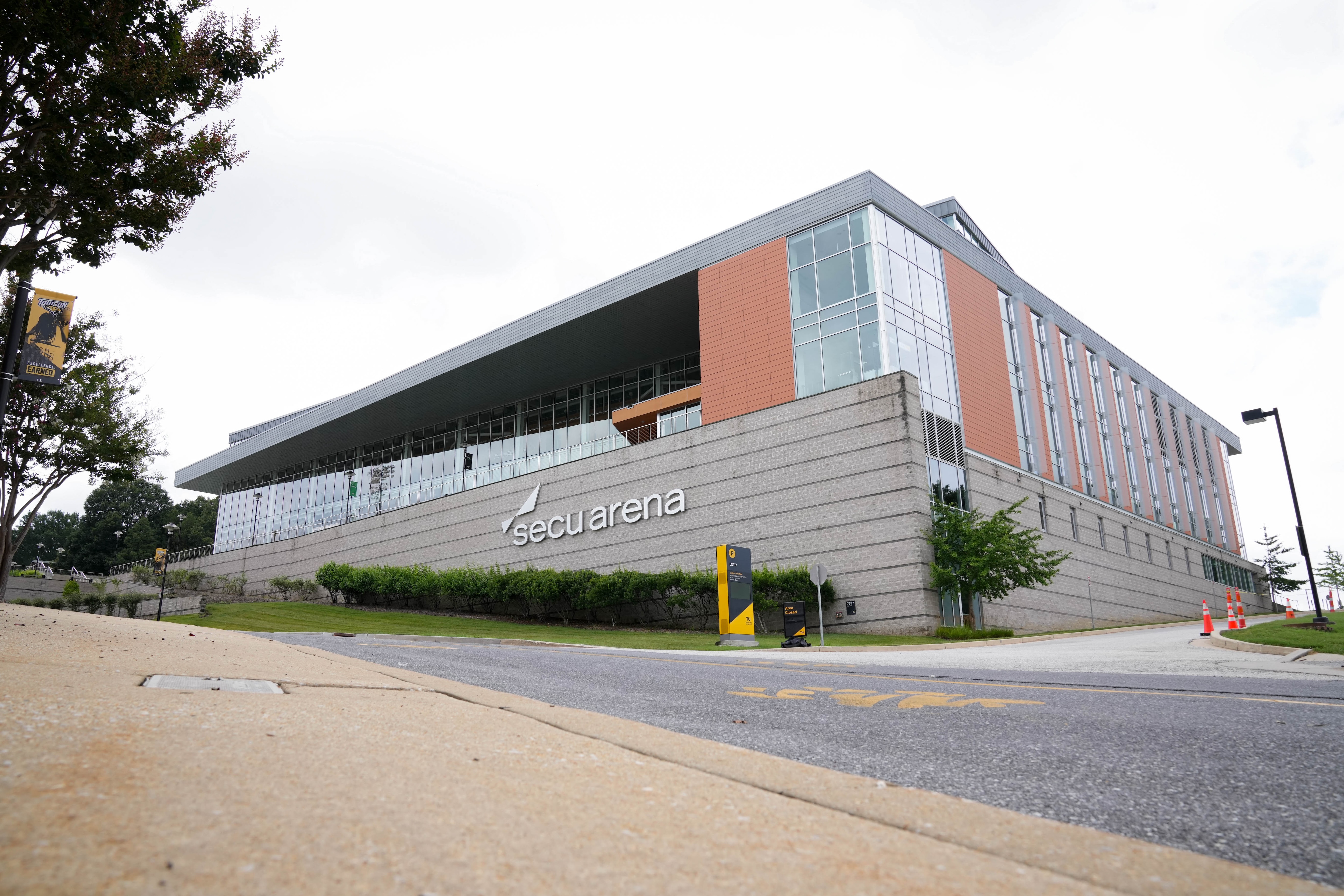Exterior of the SECU Arena at Towson University in Towson, Md. on Tuesday, July 15, 2025.