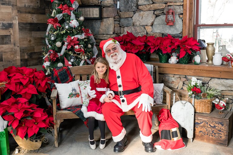 Kids can have free photos taken with Santa at the White House Nursery in Upperco on Saturday.