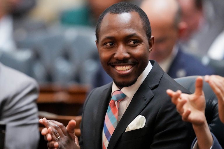 House Majority Whip Jazz Lewis attends Gov. Wes Moore’s State of the State address in the Maryland State House in Annapolis, Md. on Wednesday, February 5, 2025.