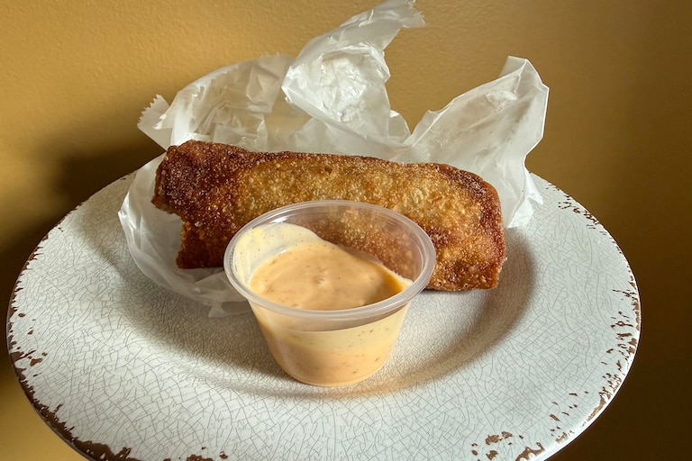 The seafood eggroll from I Love Seafood.