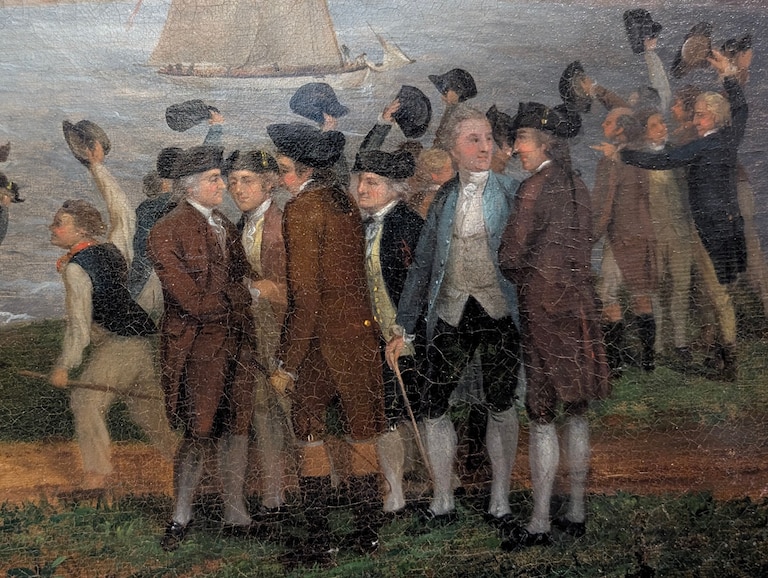 "The Burning of the Peggy Stewart" by James Peale has resurfaced, more than 175 years after it was last documented. Peale was living in Annapolis at the time of the Revolutionary act in 1775.