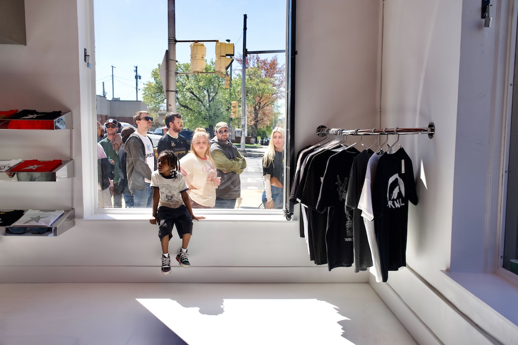 SATURDAY, APRIL 11, 2026 - People shop at the flagship store of Carpet Company on its opening day.