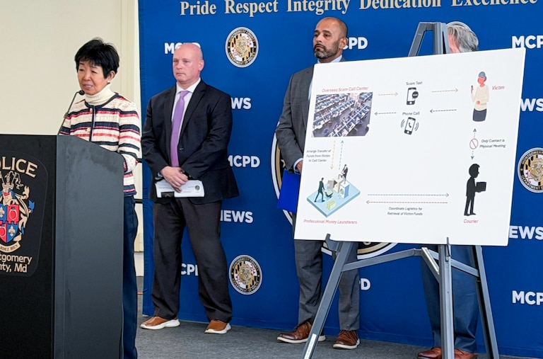 Lisa, an 82-year-old Rockville resident, said at a news conference with Montgomery County officials and FBI Baltimore field office agents that she gave her life savings to scammers who impersonated as federal authorities.