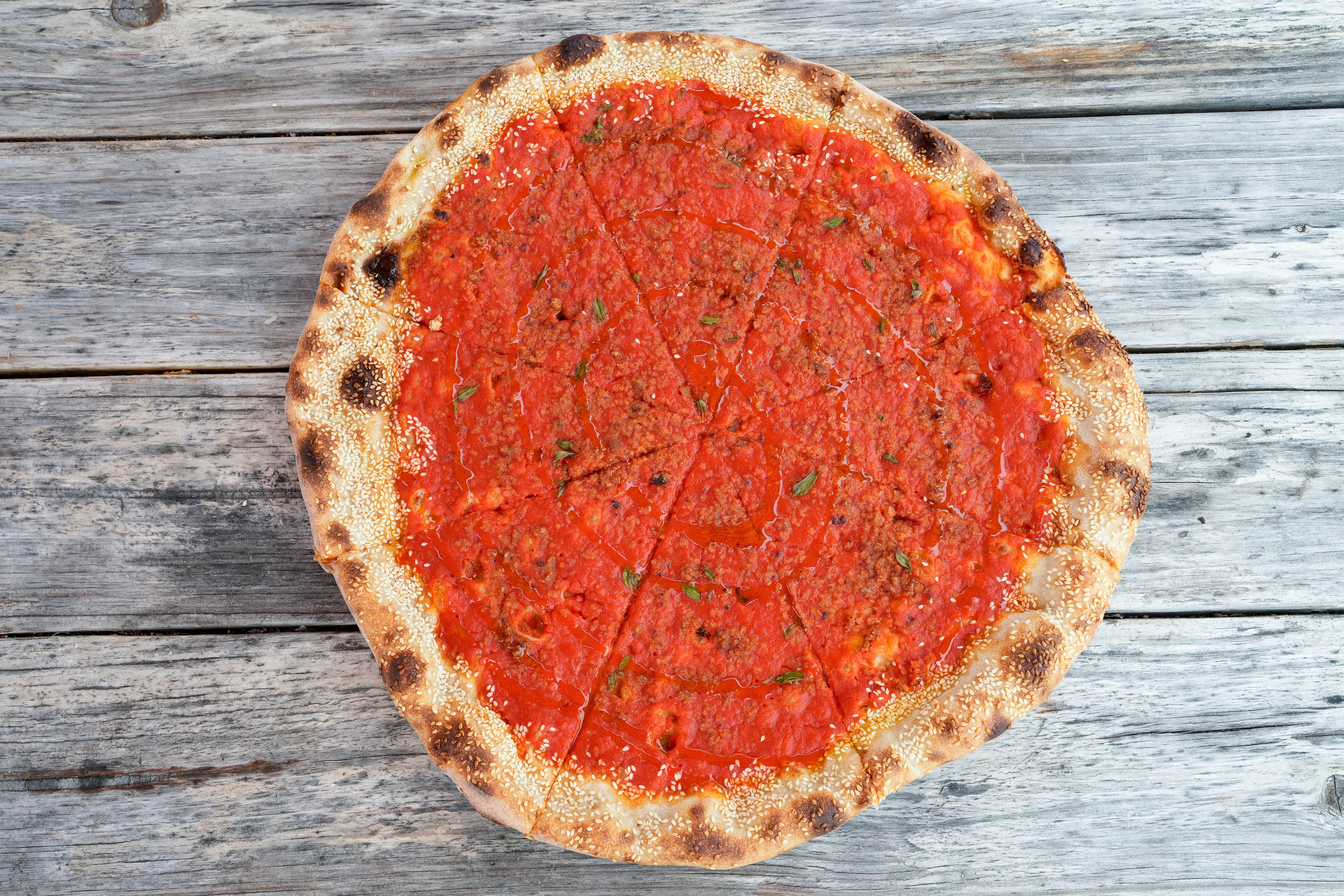 The whole marinara pie at Doppio Pasticceria in the Remington neighborhood of Baltimore, Md. on Tuesday, May 27, 2025.