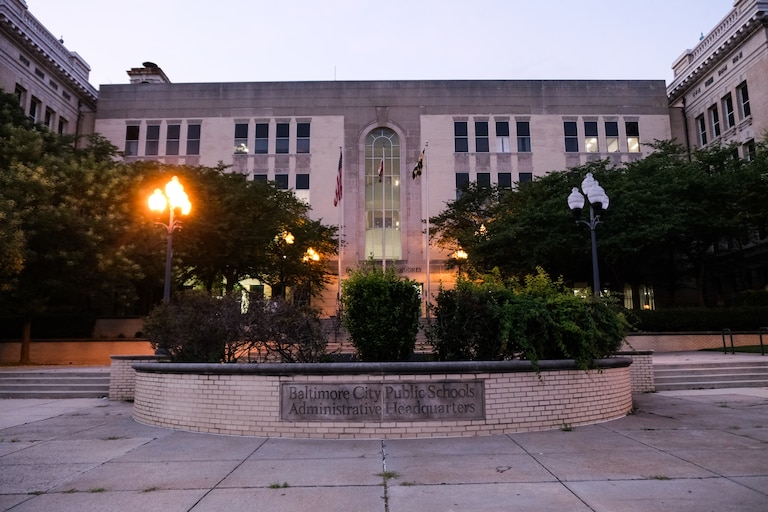 The Baltimore City Public Schools Administrative Headquarters on Tuesday, July 22, 2025.