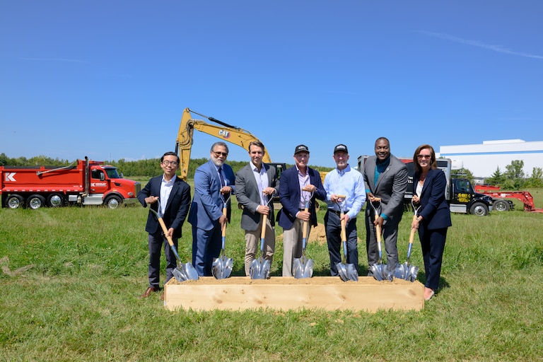 Leaders and officials from Saval Foods, the Maryland Department of Commerce, Howard County and Howard Hughes Communities celebrated the groundbreaking on a new headquarters and facility for Saval Foods in Columbia on Wednesday.