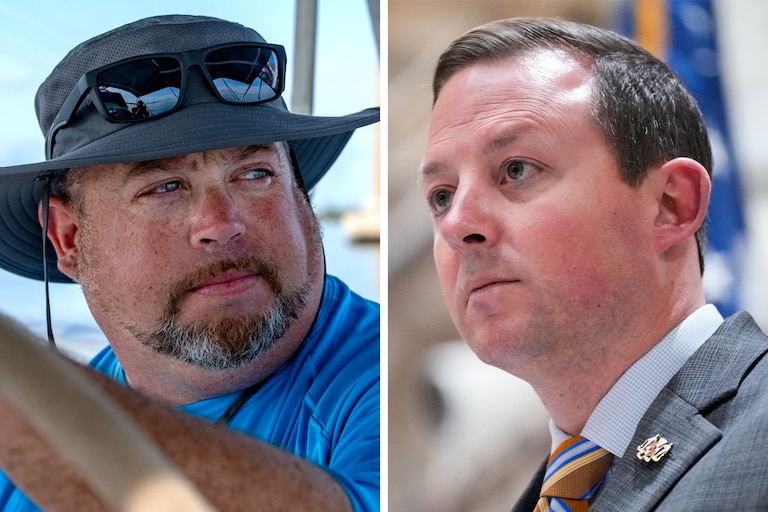 Bobby LaPin, left, and Senate President Bill Ferguson.