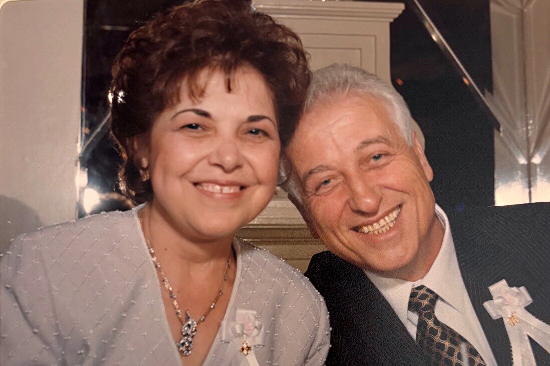 Costas and Mary Triantafilos at a family baptism in the late ‘90s.