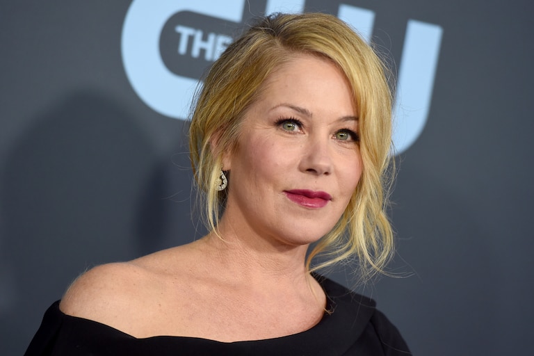 FILE - Christina Applegate arrives at the 25th annual Critics' Choice Awards on Jan. 12, 2020, in Santa Monica, Calif.