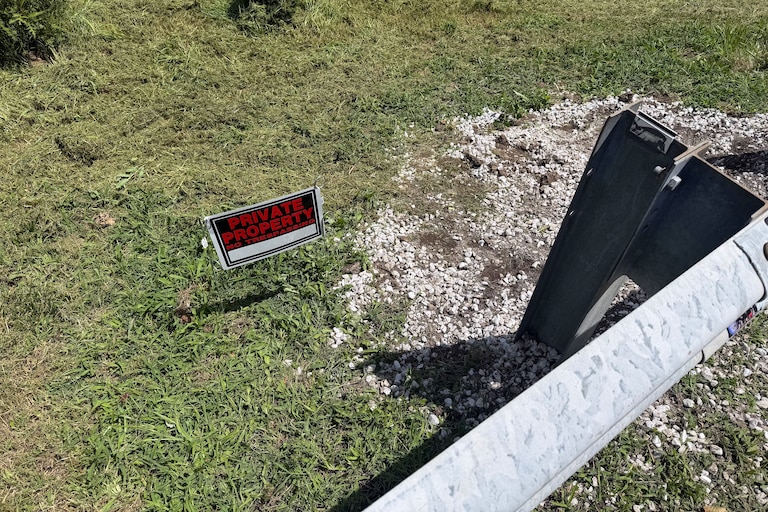 Brad Hopkins put up a cross where his son, Gavin Hopkins, 20, died in a motorcycle crash. The Maryland State Highway Administration has since removed it.