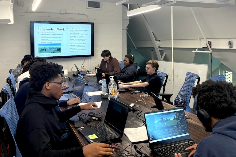Code in the Schools offers after school and summer programs on game design, cybersecurity, data science and more.