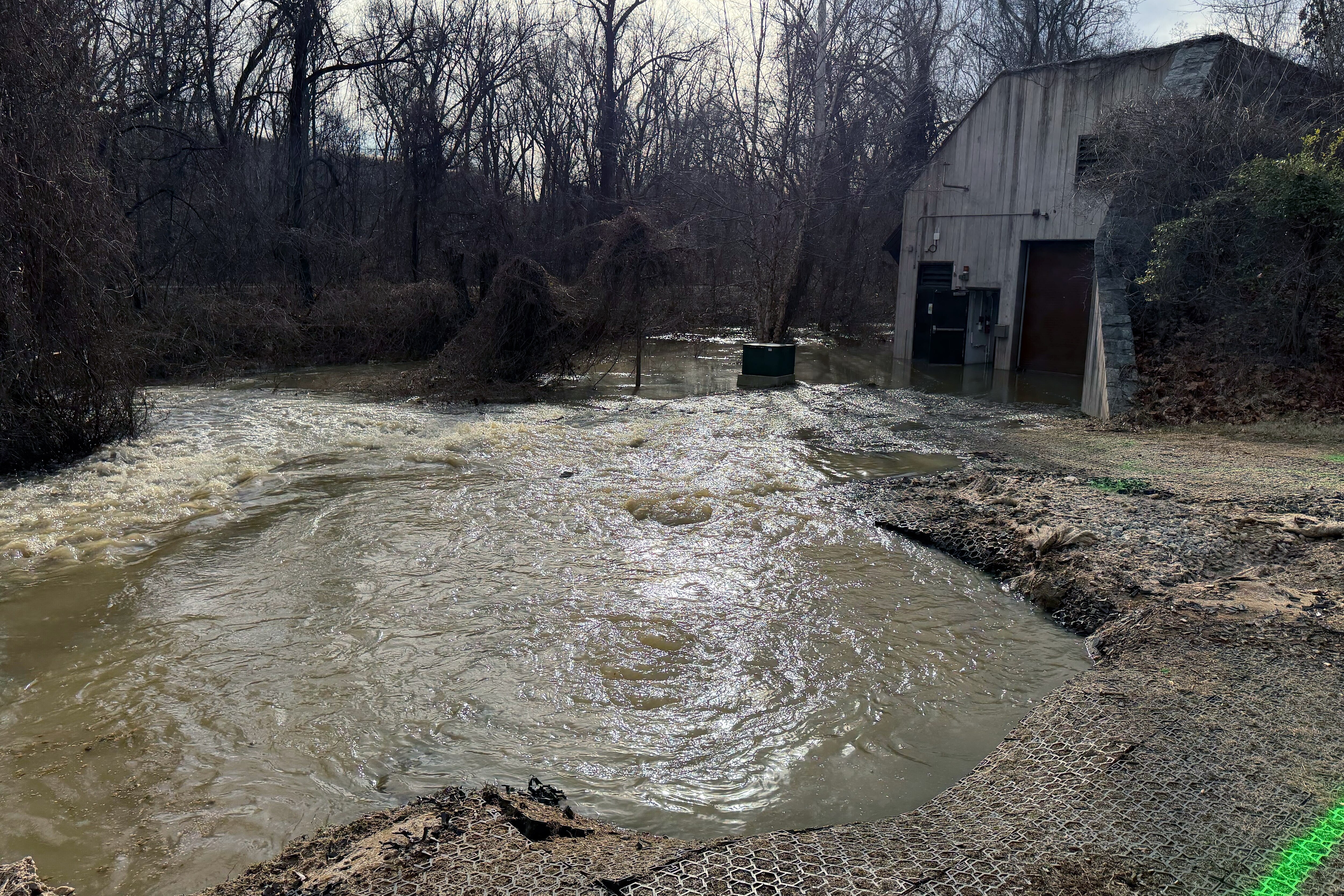 A section of the 54-mile Potomac Interceptor, which runs along the Clara Barton Parkway near Interstate 49, collapsed earlier this week.

The Interceptor handles up to 60 million gallons of wastewater a day, moving it from parts of Virginia and Maryland to the Blue Plains Advanced Wastewater Treatment Plant in Washington, D.C.