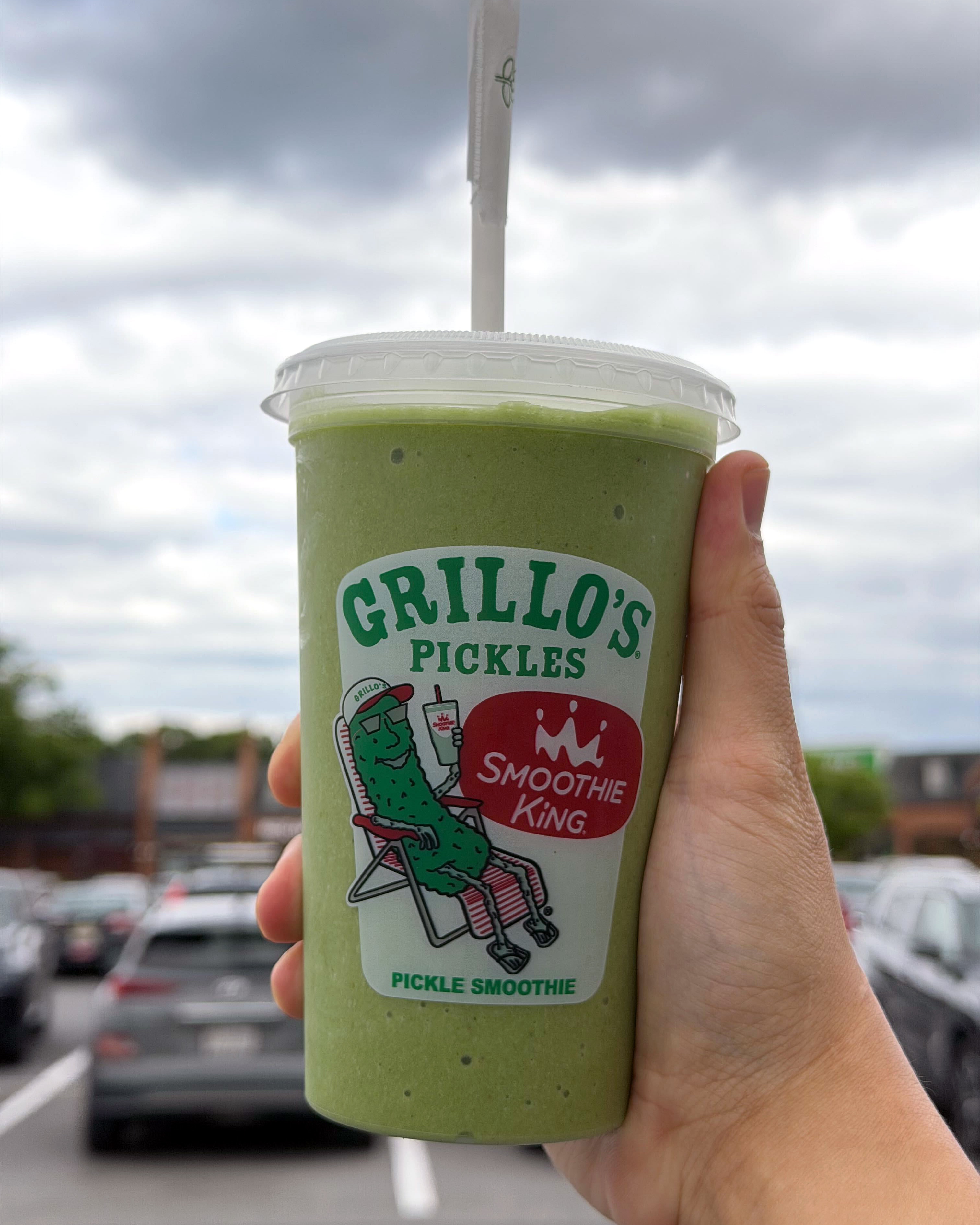 Smoothie King debuted a pickle smoothie with Grillo’s Pickles. The briny beverage joins similar recent collaborations including pickle beer from PBR and Grillo’s-flavored Liquid I.V.
