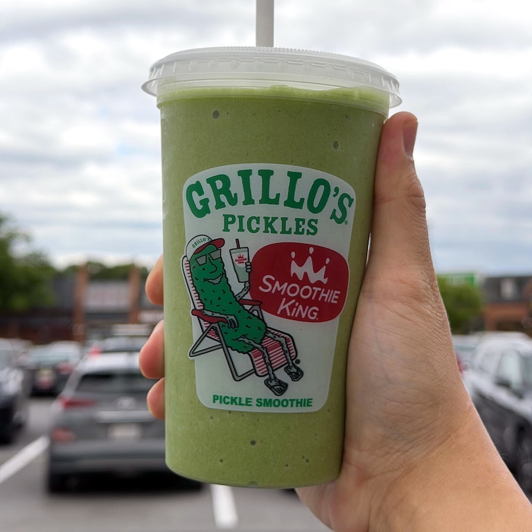 Smoothie King debuted a pickle smoothie with Grillo’s Pickles. The briny beverage joins similar recent collaborations including pickle beer from PBR and Grillo’s-flavored Liquid I.V.