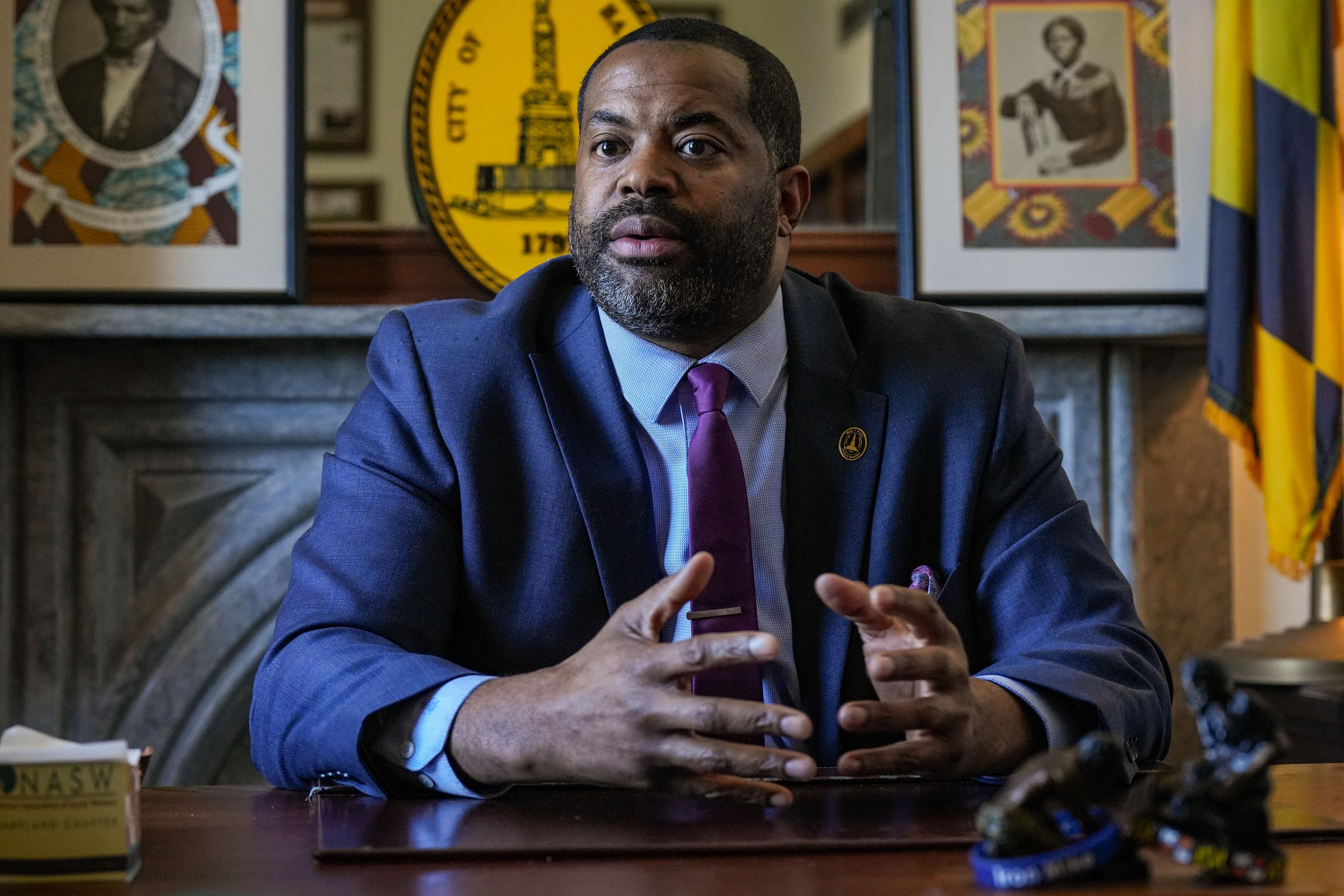 Baltimore City Council President Nick Mosby is photographed in his City Hall office during an interview on Wednesday, March 15.