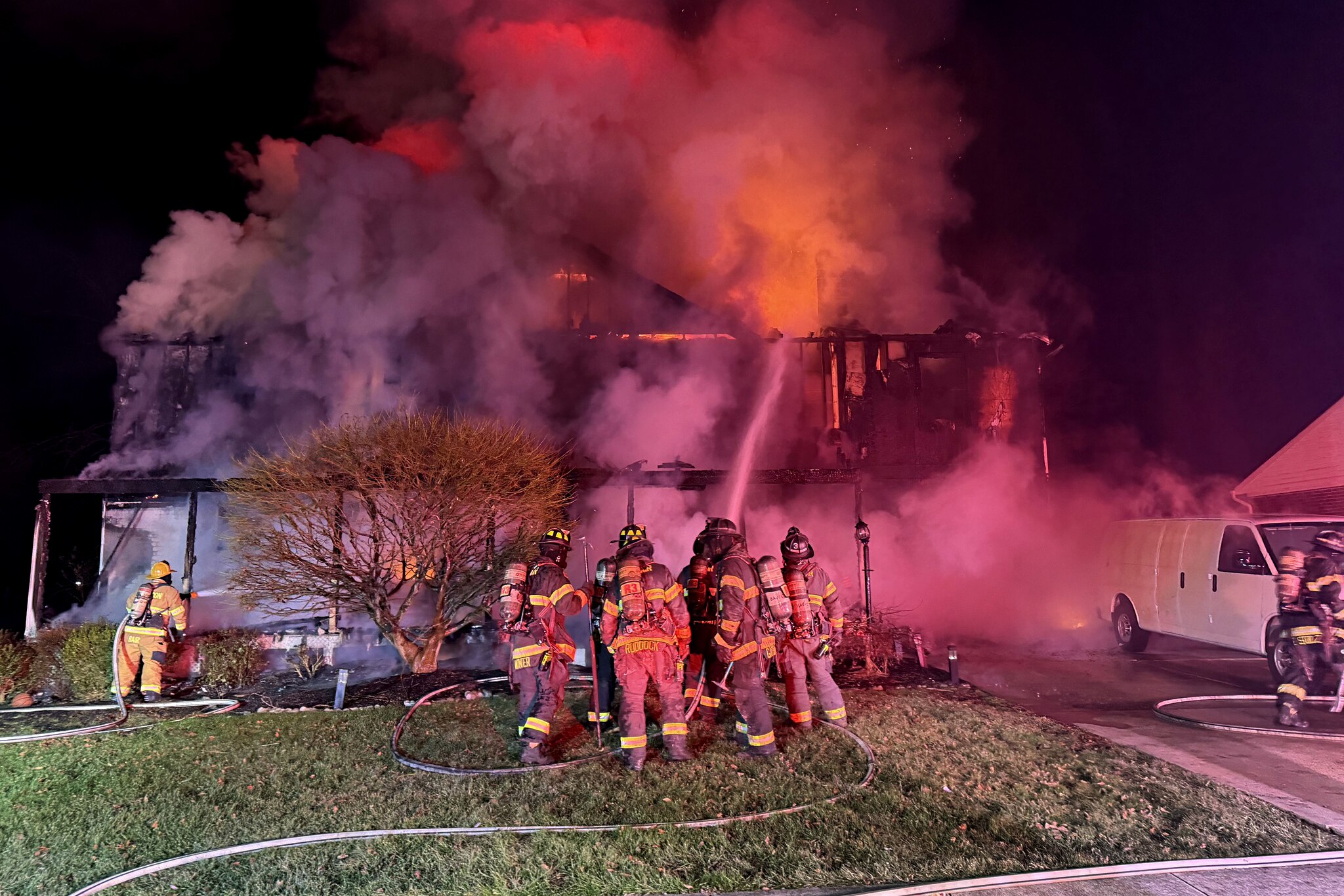 Just after 6:30 p.m. on Christmas Eve, the Bel Air Volunteer Fire Company and several surrounding departments responded to a reported house fire in the 500 block of Flintlock Drive.