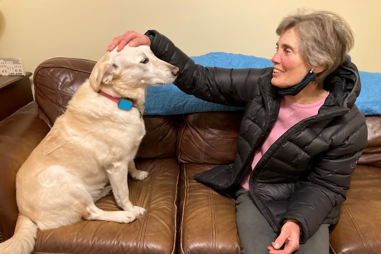 Susan Goering with her dog Bodie.