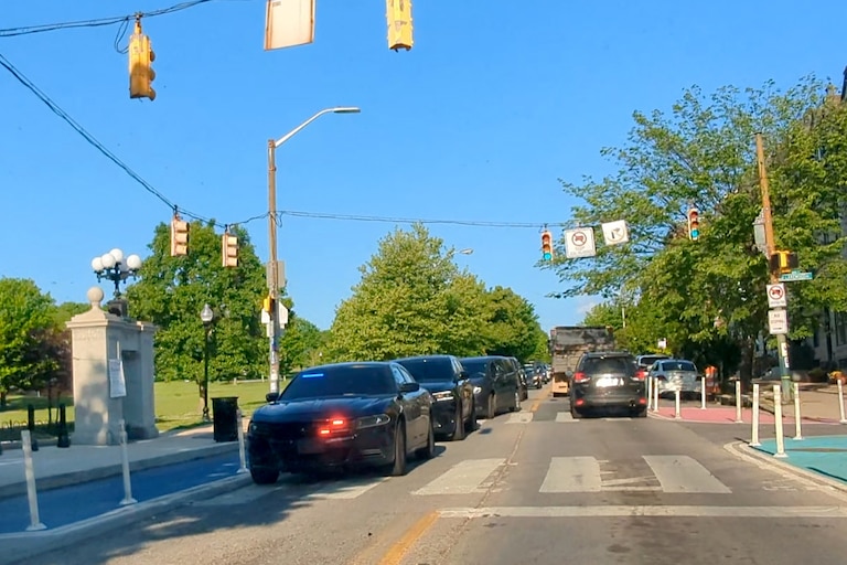 A neighbor recorded ICE agents outside Patterson Park Public Charter School on May 6, 2026.