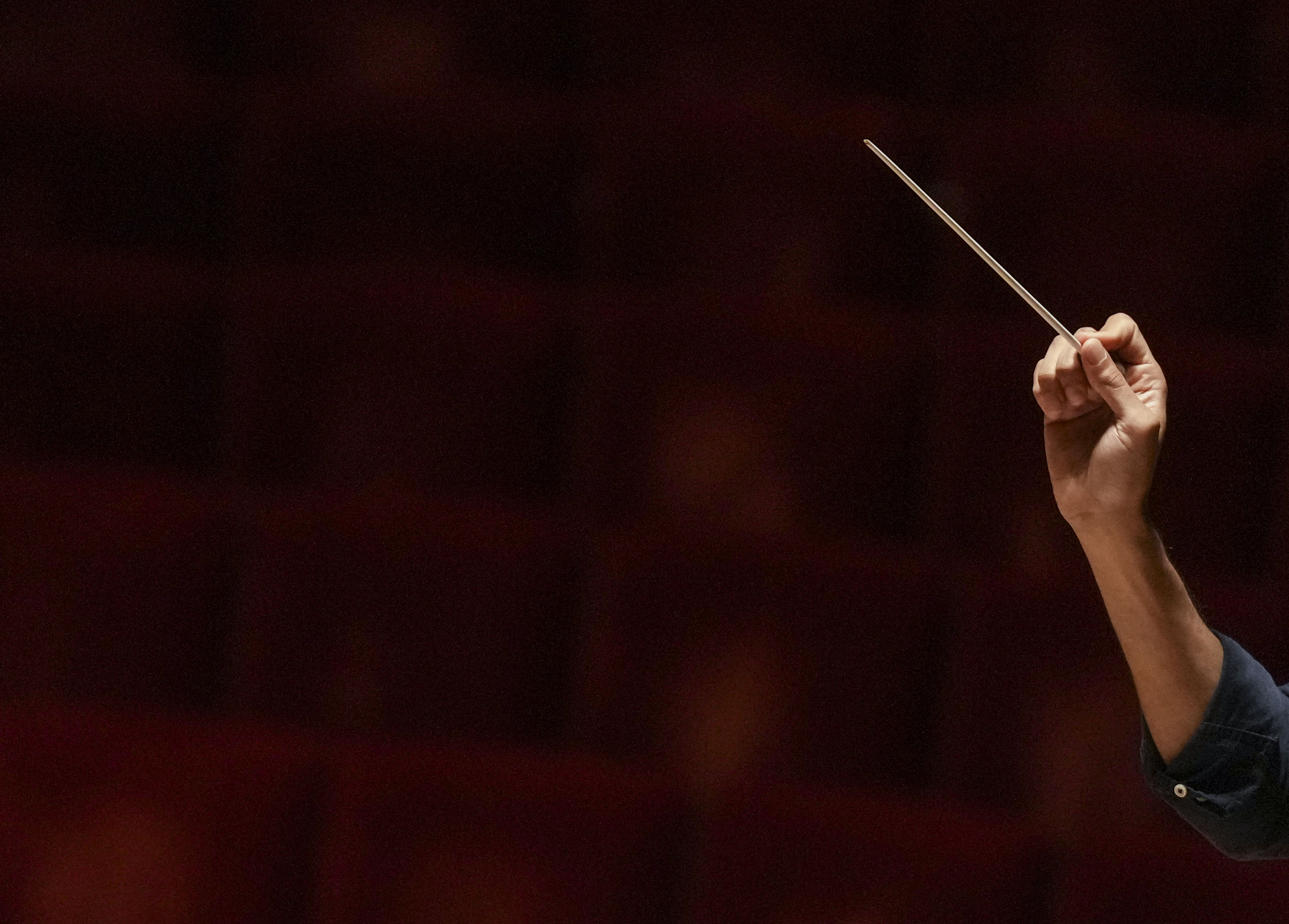 Conducting at the Joseph Meyerhoff Symphony Hall.