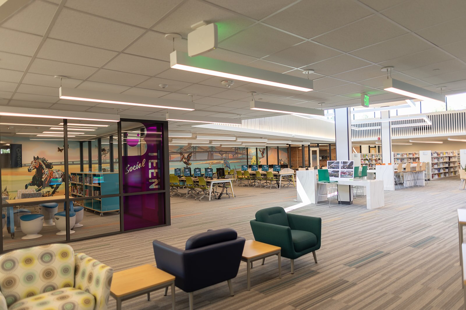 The renovated Catonsville branch of the Baltimore County Public Library features new furniture, new windows that let in more light, a dedicated teen area and two recording studios.