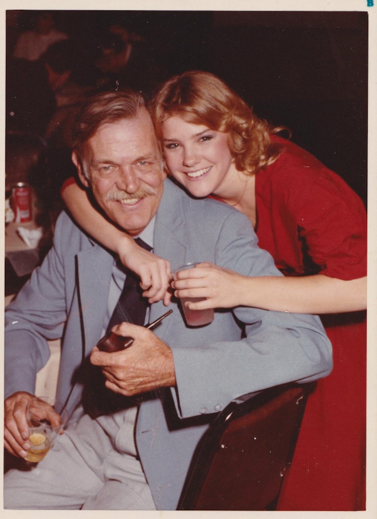 Author Christine Kuehn and her father, Eberhard Kuehn, at a sorority event in 1983, his smiling face disguising the carnage of his past. He would hold on to the family secrets for another decade."