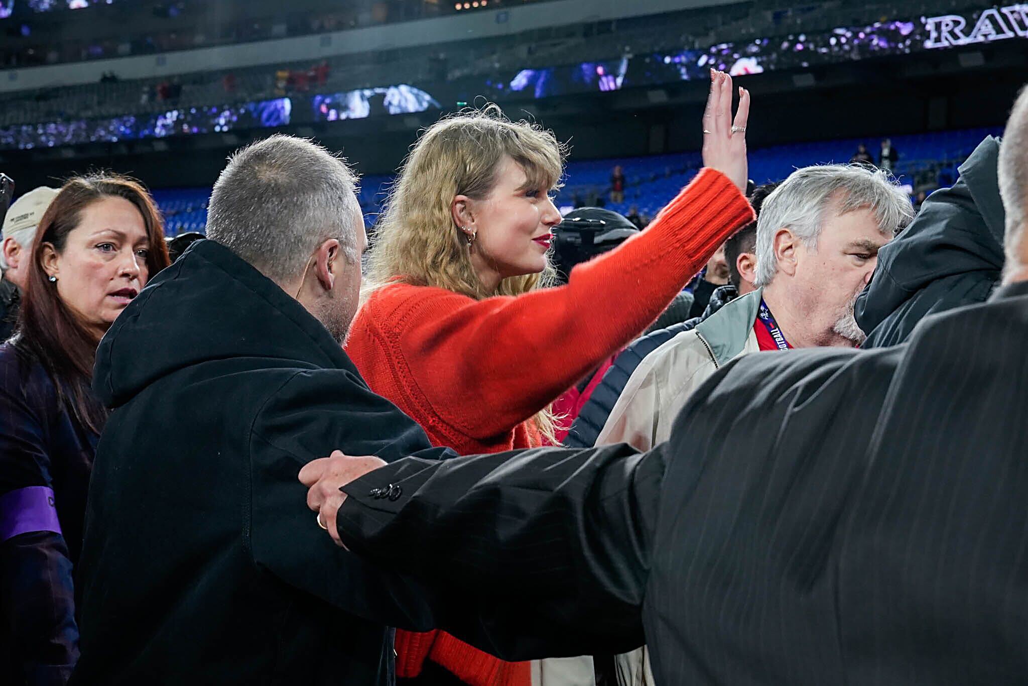 Taylor Swift visited Baltimore to watch the Kansas City Chiefs play the Ravens. Her newest album features Baltimore actor Josh Charles in one of its music videos.
