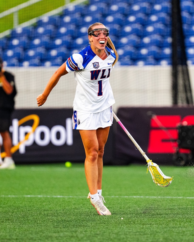 Defender Emily Nalls of the California Palms plays in the WLL All-Star Game at the Navy-Marine Corps Memorial Stadium in Annapolis on July 5.