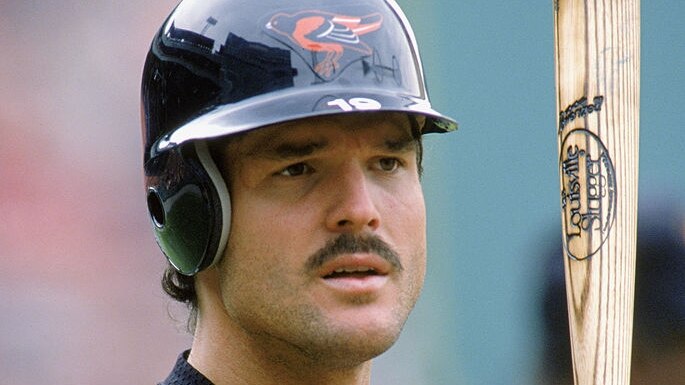 1989:  Larry Sheets #19 of the Baltimore Orioles gets ready to bat during practice before a game in the 1989 season. (Photo by: Rick Stewart/Getty Images)