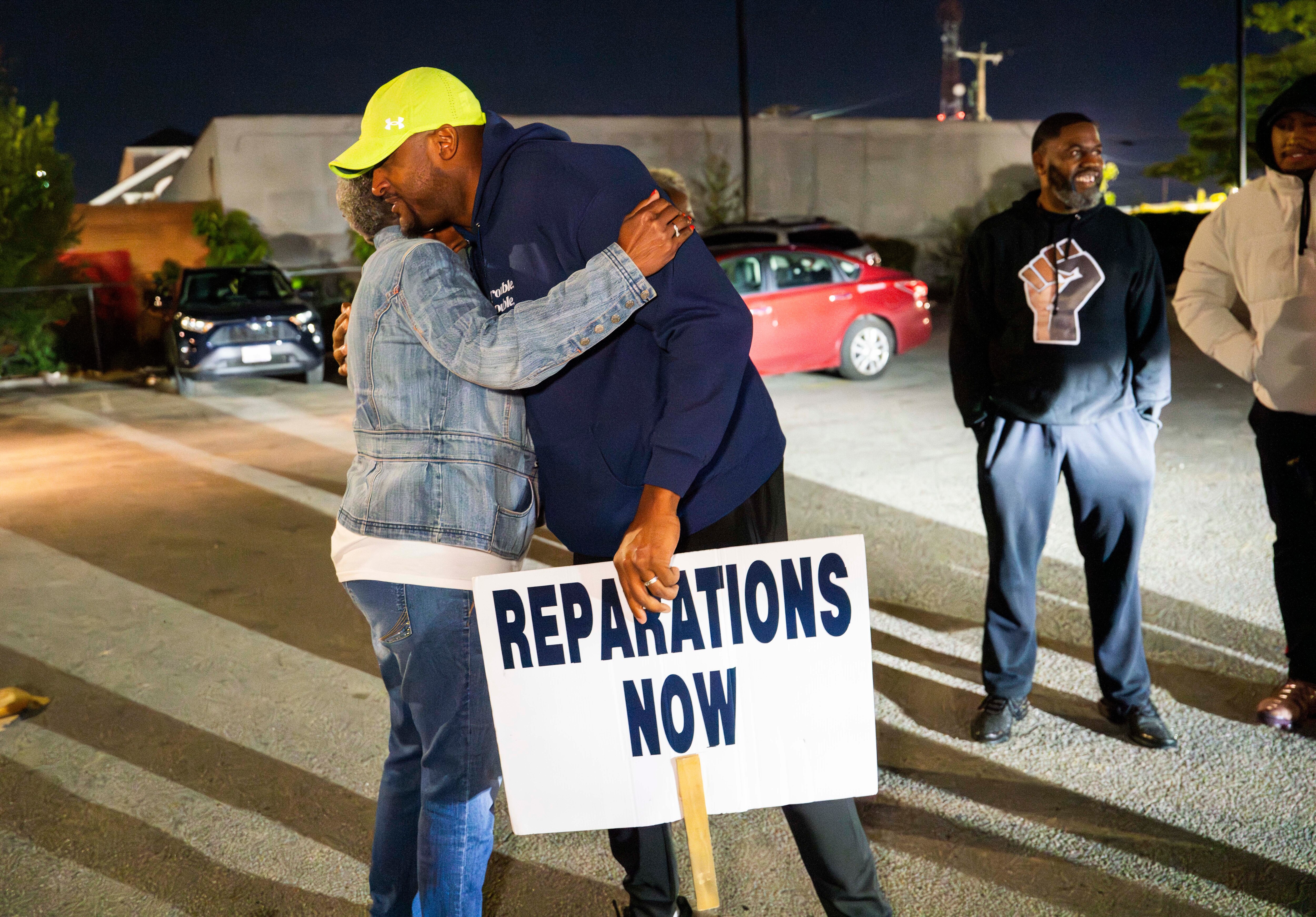 Pastor Robert Turner of Empowerment Temple begins his monthly walk from Baltimore to the White House to raise awareness for reparations on Oct. 9, 2023.