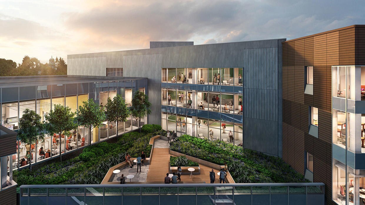 A rendering of Towson University, Smith Hall renovation