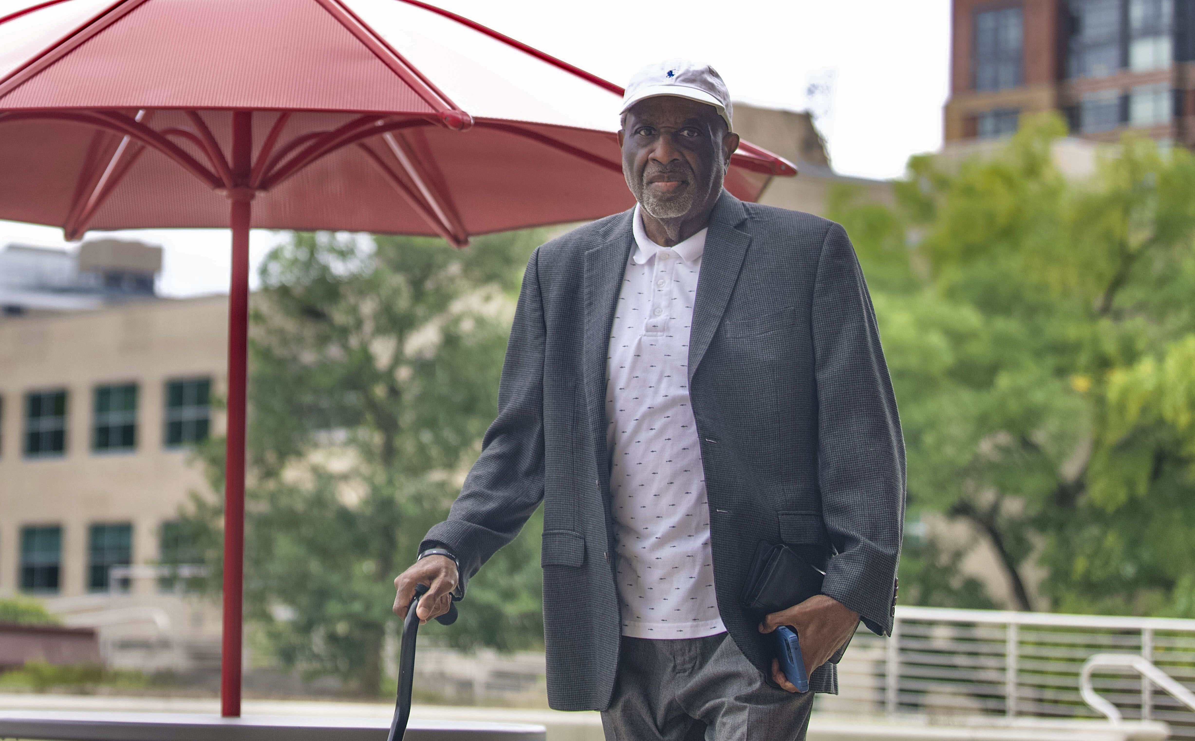 Ronald Neverdon walks into the Baltimore County Courts Building in Towson on Tuesday to be sentenced for sexually abusing 11 boys at the Charles H. Hickey Jr. School between 1968 and 1991.