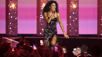 MANCHESTER, ENGLAND - FEBRUARY 28: (EDITORIAL USE ONLY) Olivia Dean performs 'Man I Need' on stage during The BRIT Awards 2026 at Co-op Live on February 28, 2026 in Manchester, England. (Photo by Gareth Cattermole/Getty Images)