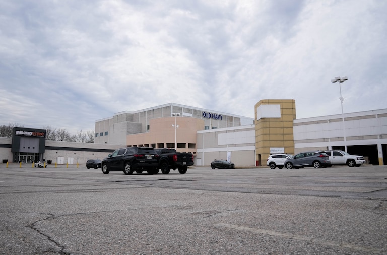 Few tenants remain at the Lutherville Station Shopping Center in Lutherville, Md. on Monday, February 3, 2025.