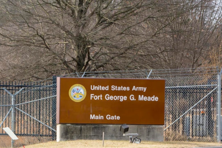 The main gate of Fort Meade in northwestern Anne Arundel County.