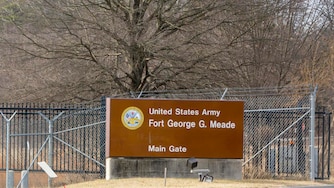 The main gate of Fort Meade in northwestern Anne Arundel County.