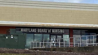 Exterior of the Maryland Board of Nursing office in Baltimore, MD, where nurses work out issues when getting their licenses. The state is working to upgrade technology and fix longstanding problems.