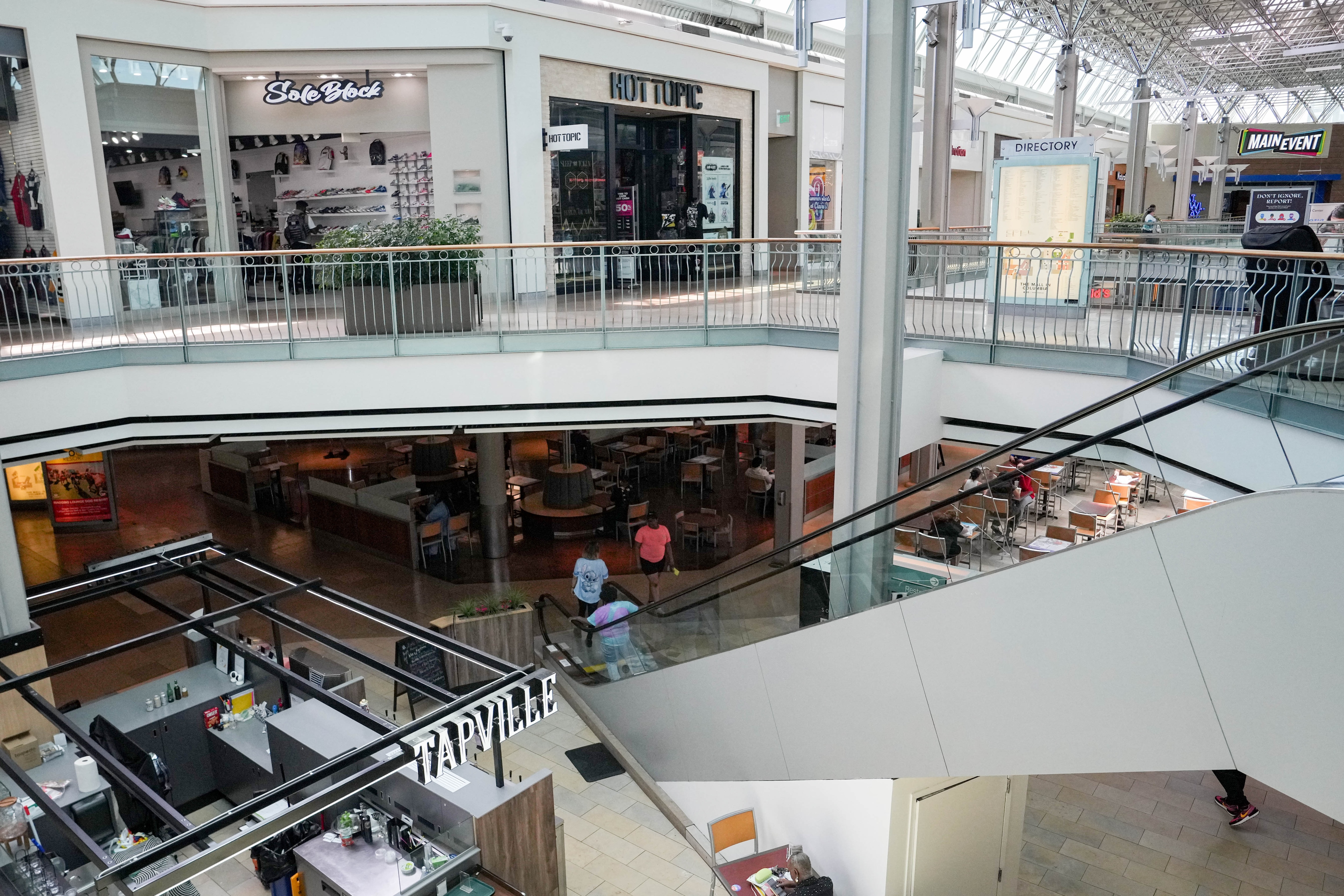 Interior of the Mall in Columbia in Columbia, Md. on Monday, May 19, 2025.