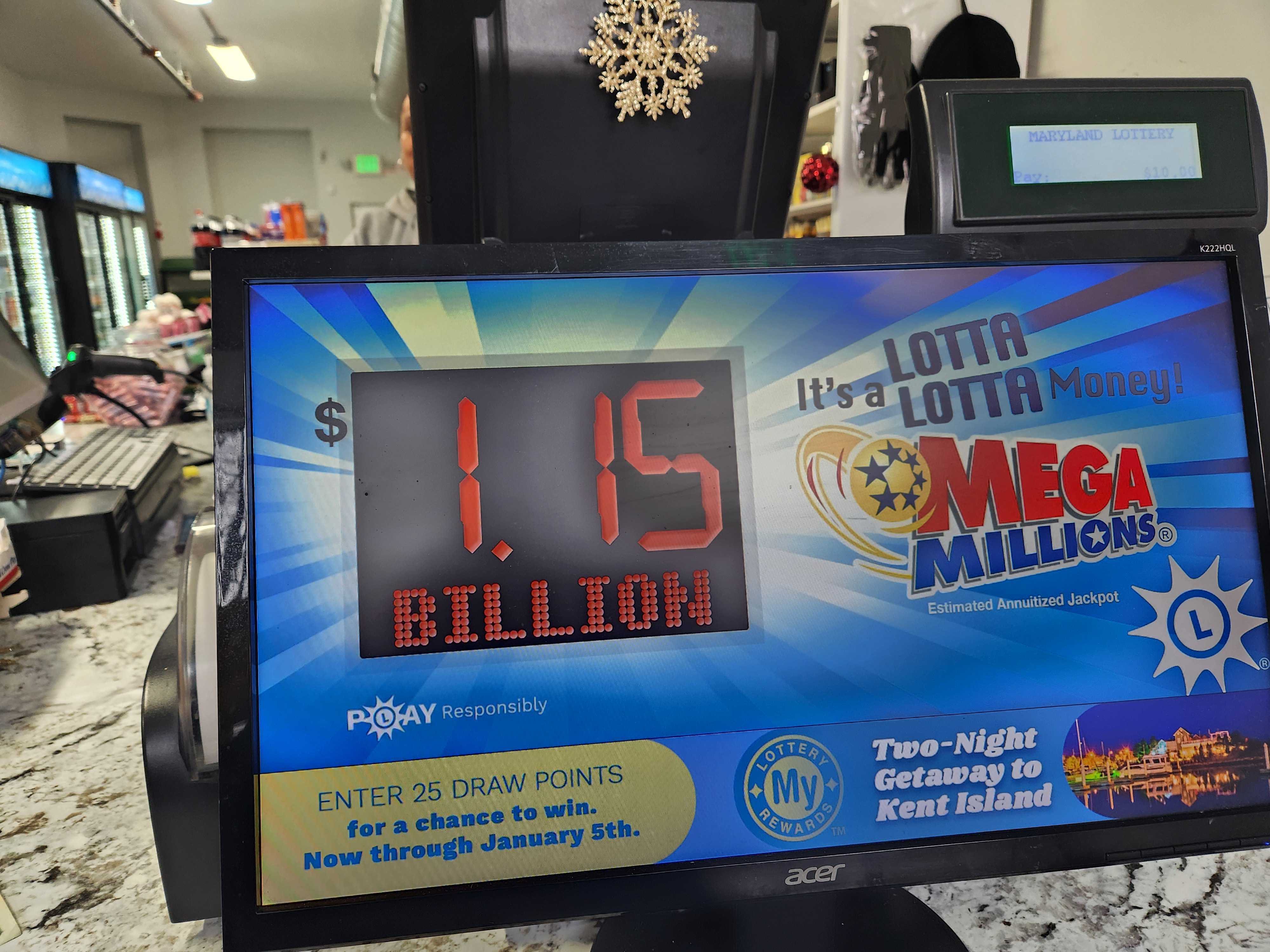 The Mega Millions jackpot skyrockets to $1.15 billion ahead of Friday night's drawing. Marylanders purchased tickets at the Triple Fam Mart in the Mount Vernon neighborhood on Thursday.