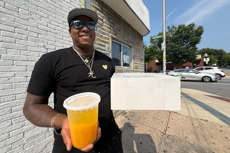 Phil Laguerre of Boston at I Love Seafood on Greenmount Ave.