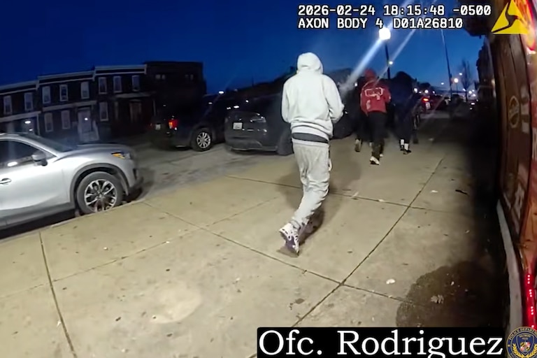 Bodycam footage from Baltimore Police officer Omar Rodriguez shows the final moments of 37-year-old Dwight Hawkins’ life before he was fatally shot by two officers steps away from his family home.