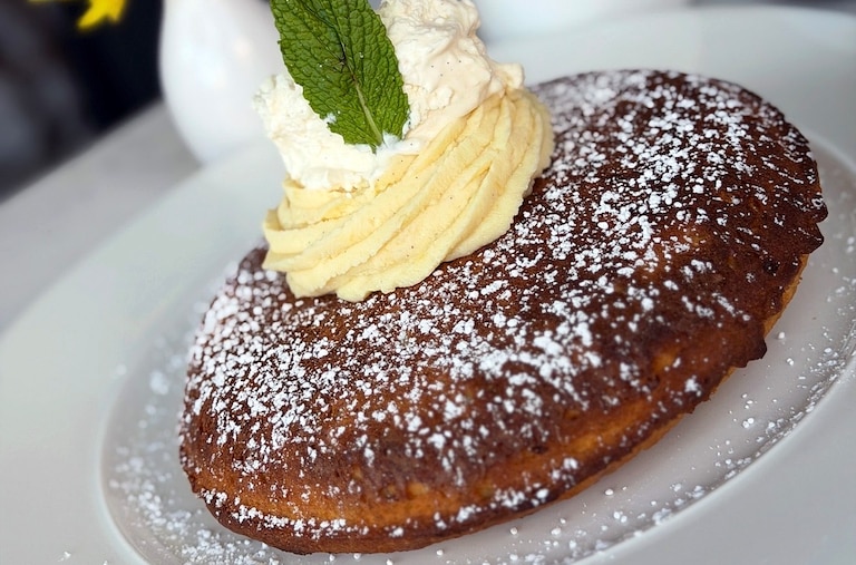 Marta offers a light and airy lemon ricotta pancake soufflé for brunch.
